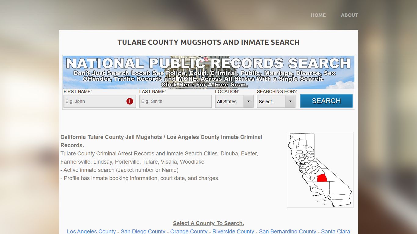 Tulare County Mugshots and Inmate Search